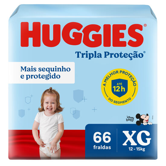 Fralda Huggies Tripla Proteção XG - 66 fraldas